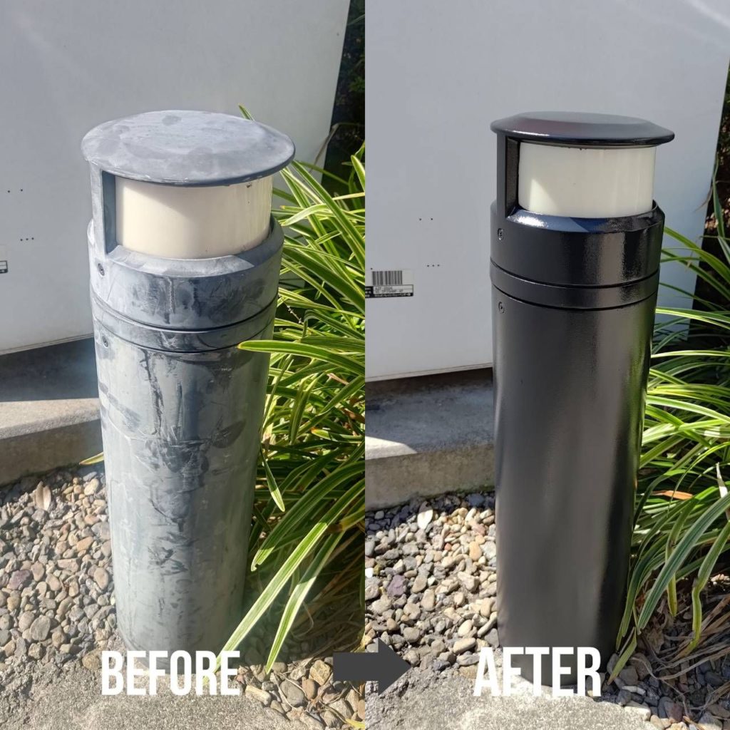 野外照明（ガーデンライト）再塗装補修/東京都目黒区